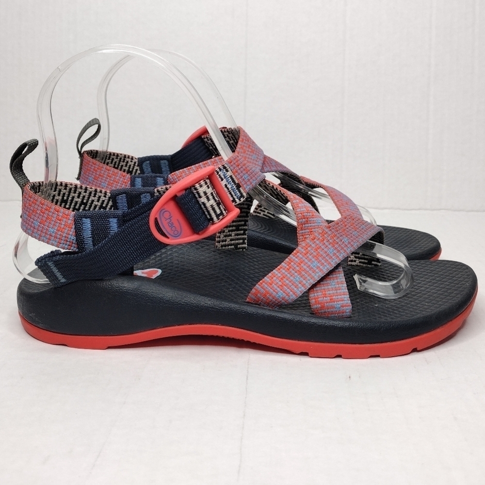 Chaco Z1 Ecotread Kids Outdoors Penny Coral Rose Strap Sandals Size 5 - Picture 3 of 11